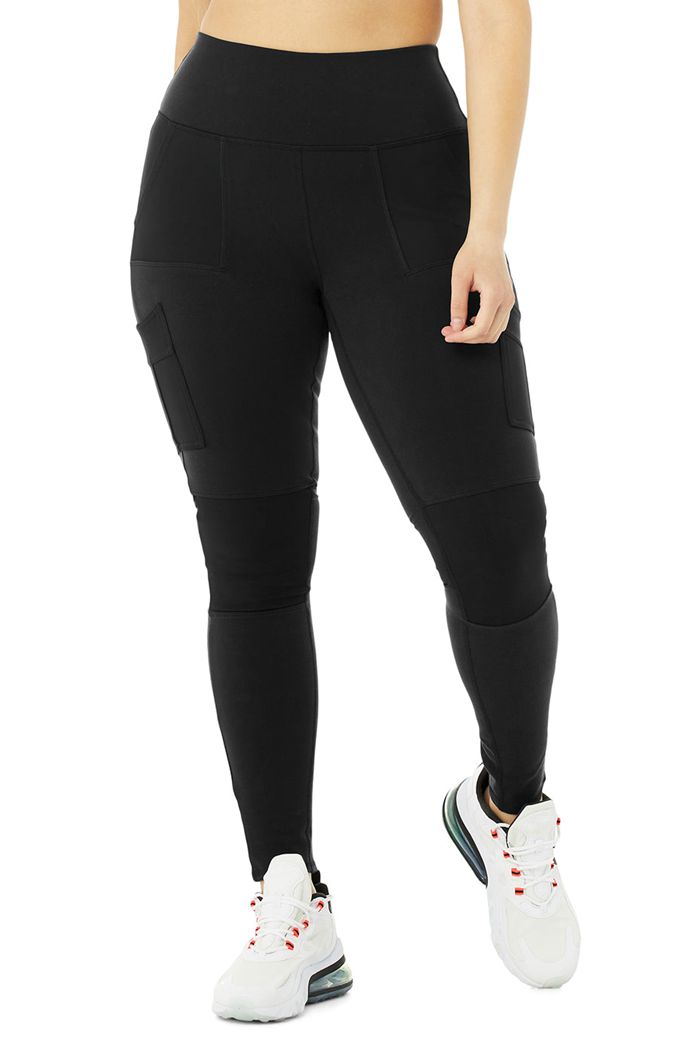 Alo Yoga High-Waist Cargo Women's Leggings Black | 80ROIVYWL