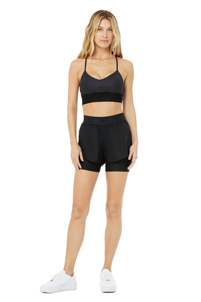 Alo Yoga High-Waist Catch The Light Women's Short Black | 25IFCYWXL