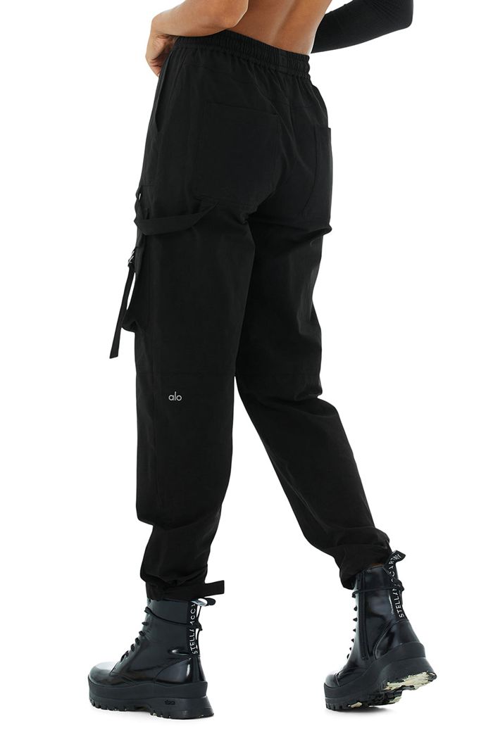 Alo Yoga High-Waist City Wise Cargo Women's Pants Black | 02XJSEBWN