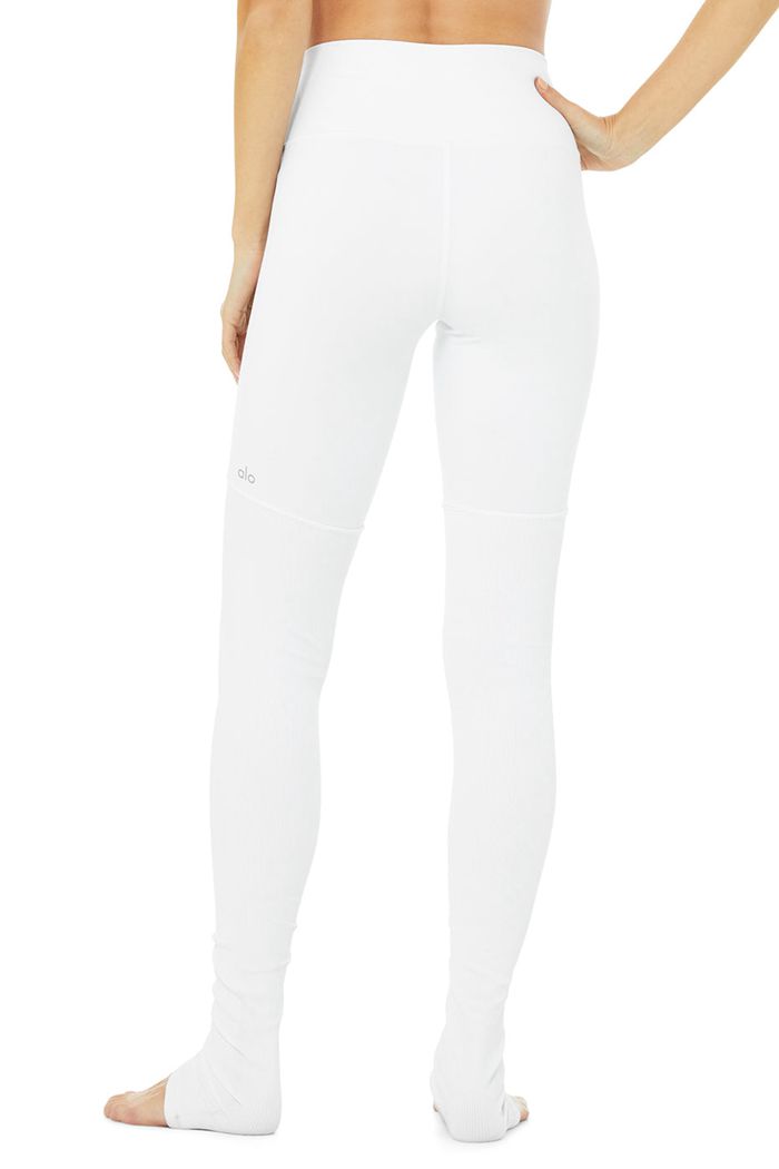 Alo Yoga High-Waist Goddess Women's Leggings White | 26SKNYGCR