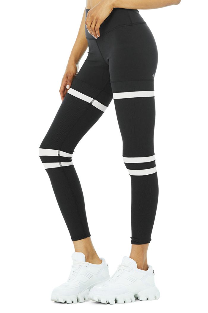 Alo Yoga High-Waist Legit Women's Leggings Black Beige | 40BWMLCFO