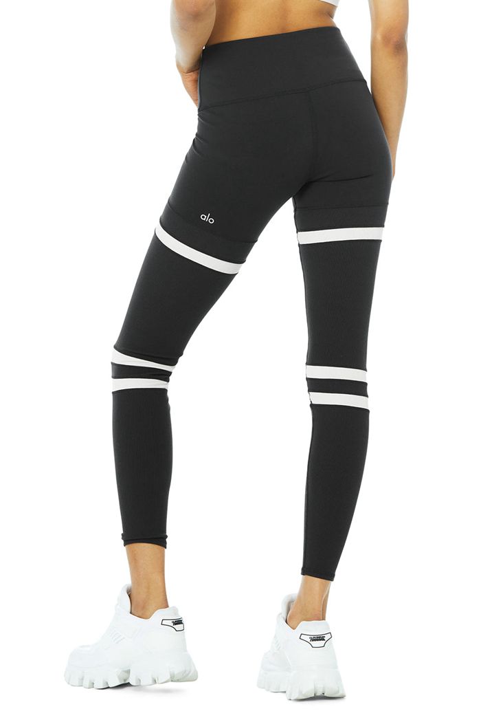 Alo Yoga High-Waist Legit Women's Leggings Black Beige | 40BWMLCFO