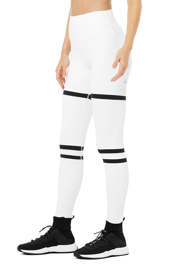 Alo Yoga High-Waist Legit Women's Leggings White | 45WHQFMIY