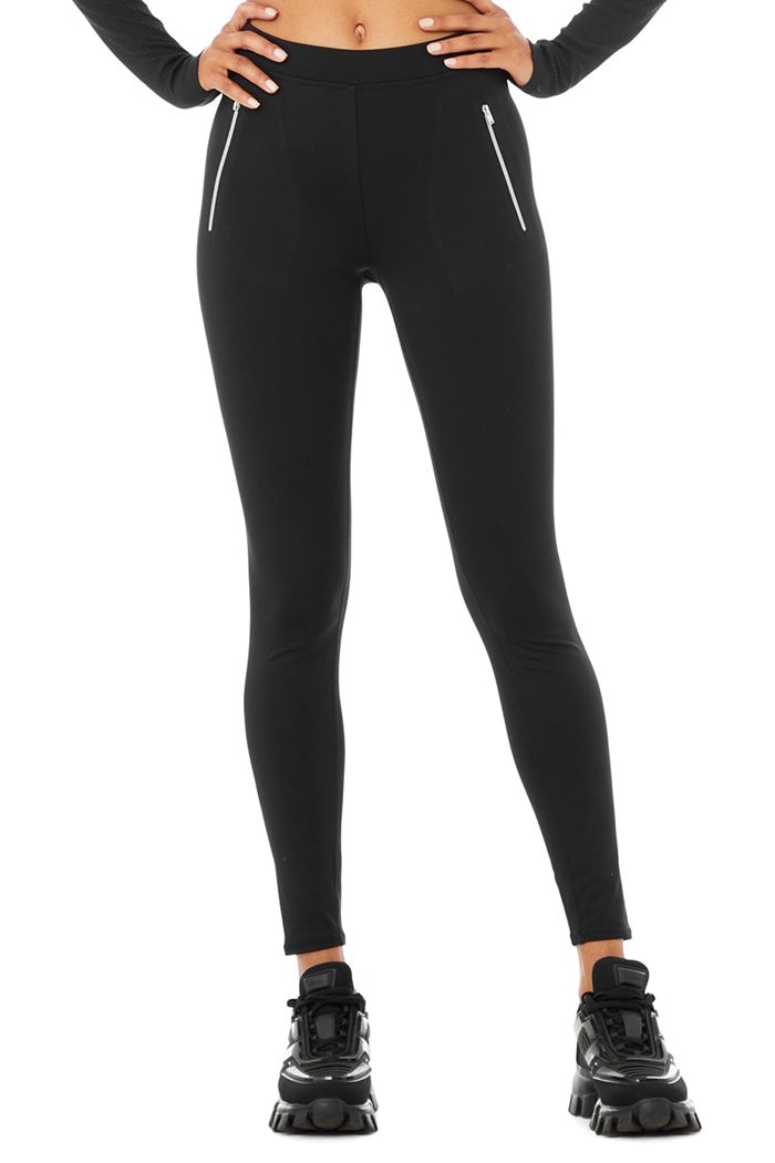 Alo Yoga High-Waist Thrill Seeker Women\'s Leggings Black | 06LZTFRSI