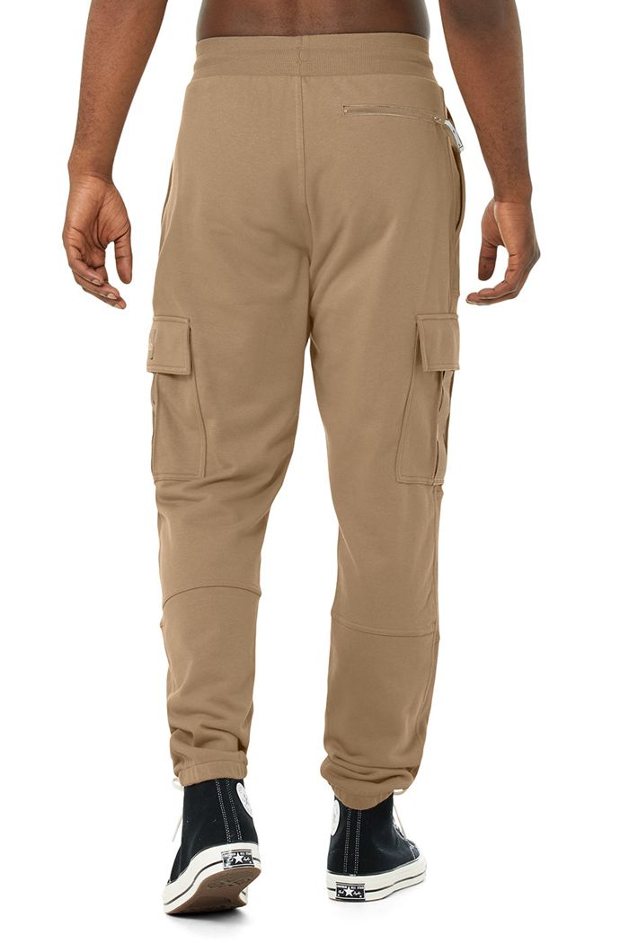 Alo Yoga Highline Cargo Sweat Men's Pants Brown | 68UOAGPWB