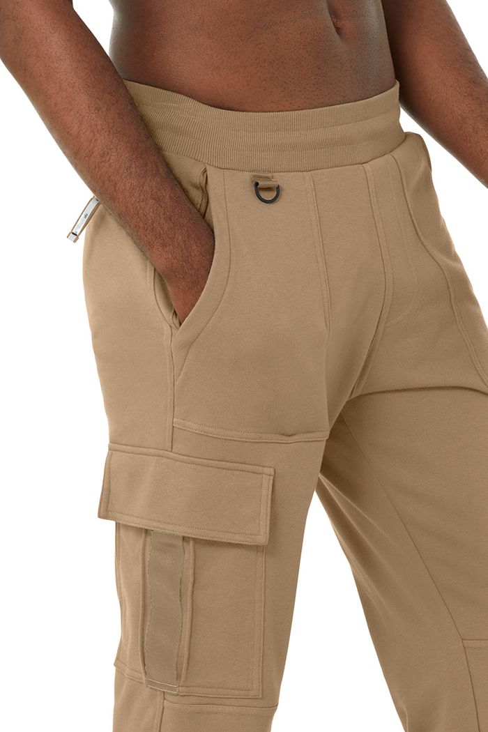 Alo Yoga Highline Cargo Sweat Men's Pants Brown | 68UOAGPWB