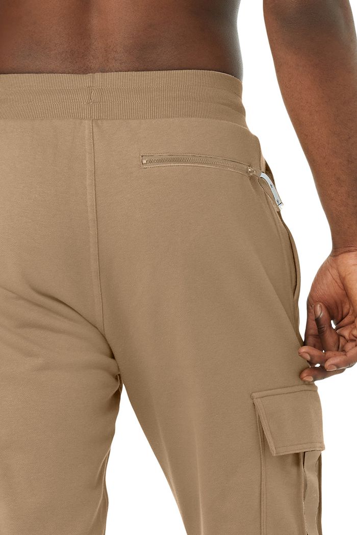 Alo Yoga Highline Cargo Sweat Men's Pants Brown | 68UOAGPWB