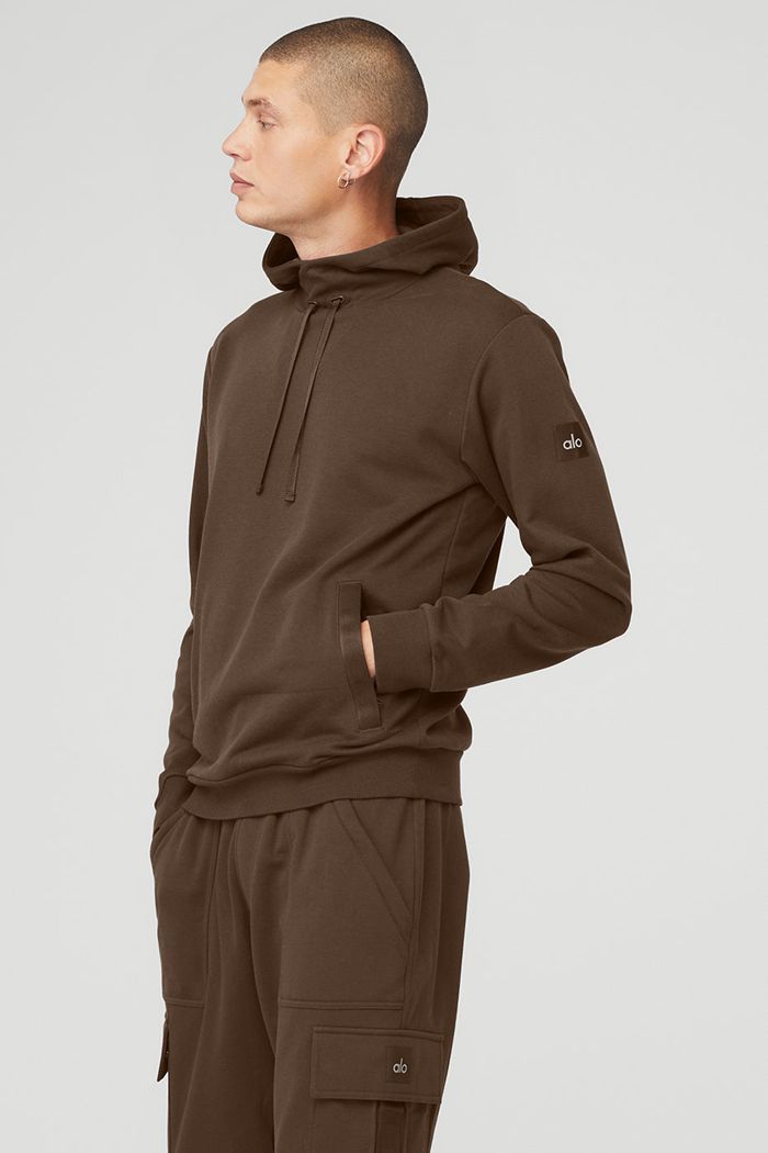 Alo Yoga Highline Men's Hoodie Black | 36JVNPYKU