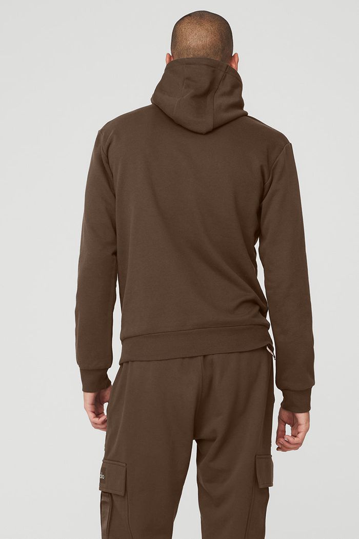 Alo Yoga Highline Men's Hoodie Black | 36JVNPYKU