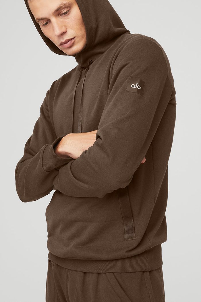 Alo Yoga Highline Men's Hoodie Black | 36JVNPYKU