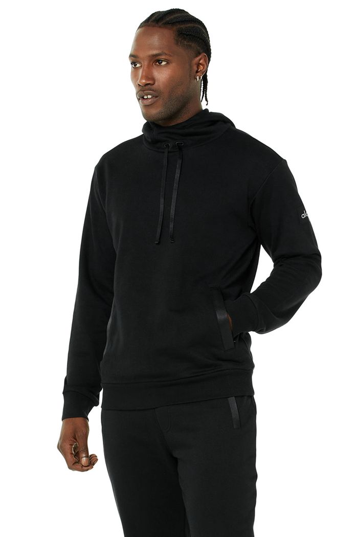 Alo Yoga Highline Men's Hoodie Black | 81XJCYODF