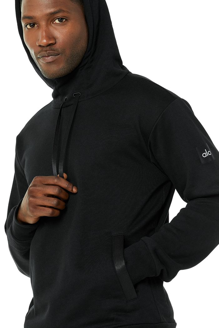 Alo Yoga Highline Men's Hoodie Black | 81XJCYODF