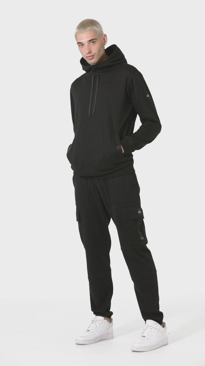 Alo Yoga Highline Men's Hoodie Black | 81XJCYODF