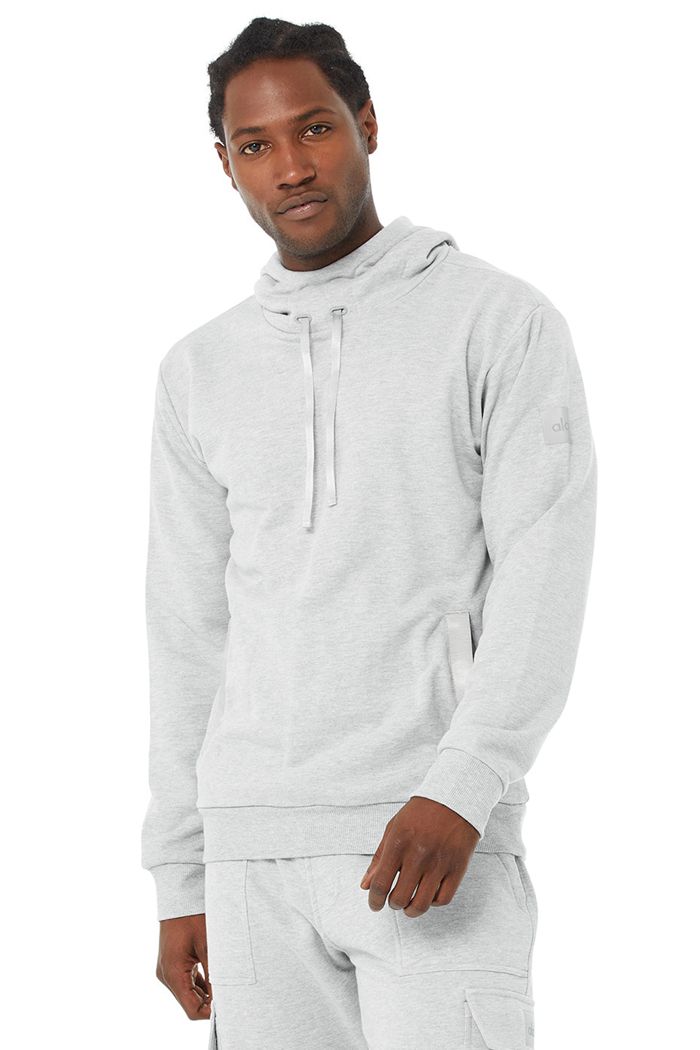 Alo Yoga Highline Men's Hoodie Grey | 65KIMWRVZ