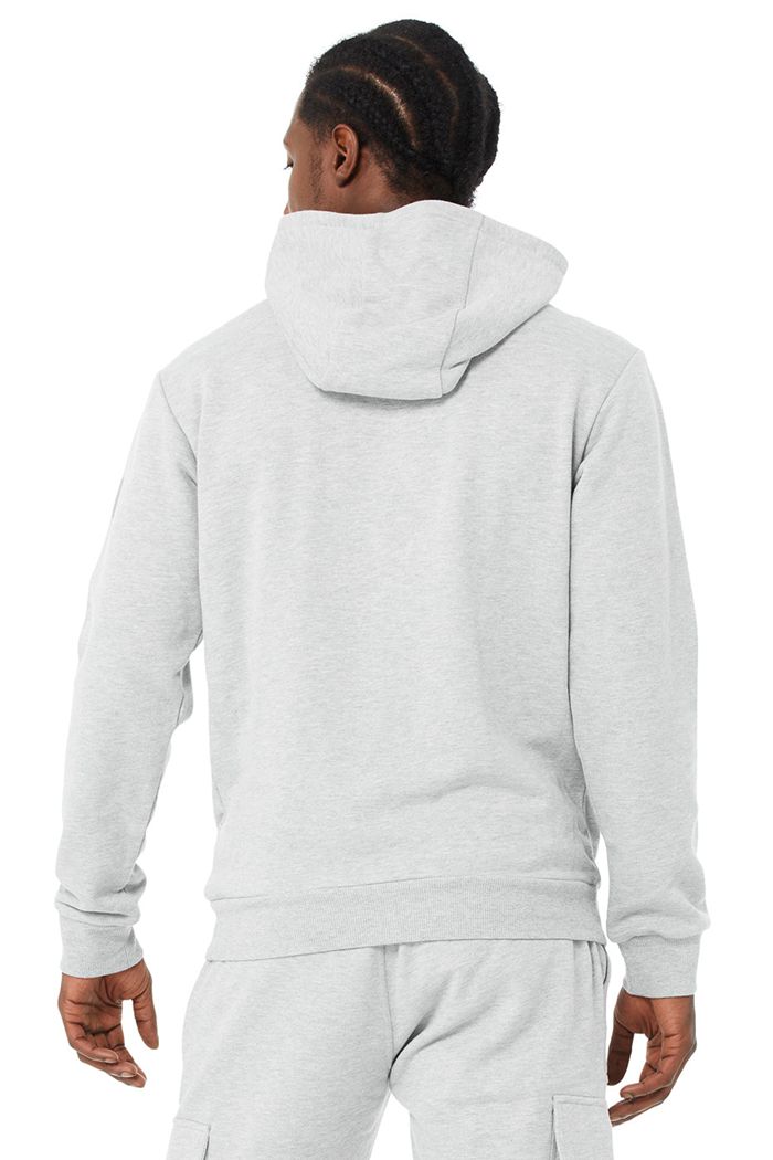 Alo Yoga Highline Men's Hoodie Grey | 65KIMWRVZ