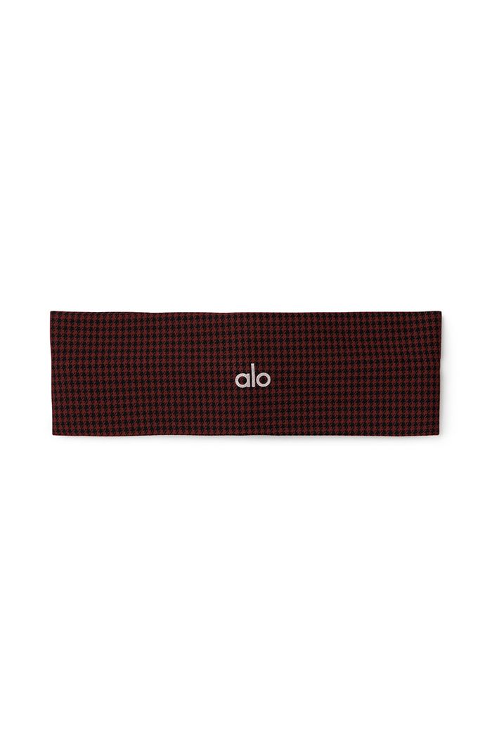 Alo Yoga Houndstooth Women's Headband Black | 03XZRIJSE