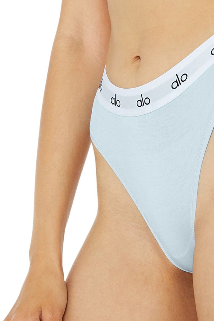 Alo Yoga Icon Cheeky Women's Underwear Blue | 38XSDUOMK