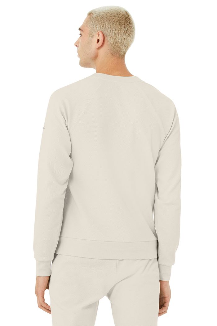 Alo Yoga Impel Sweatshirt Men's Long Sleeve Beige | 71QWBXOAT