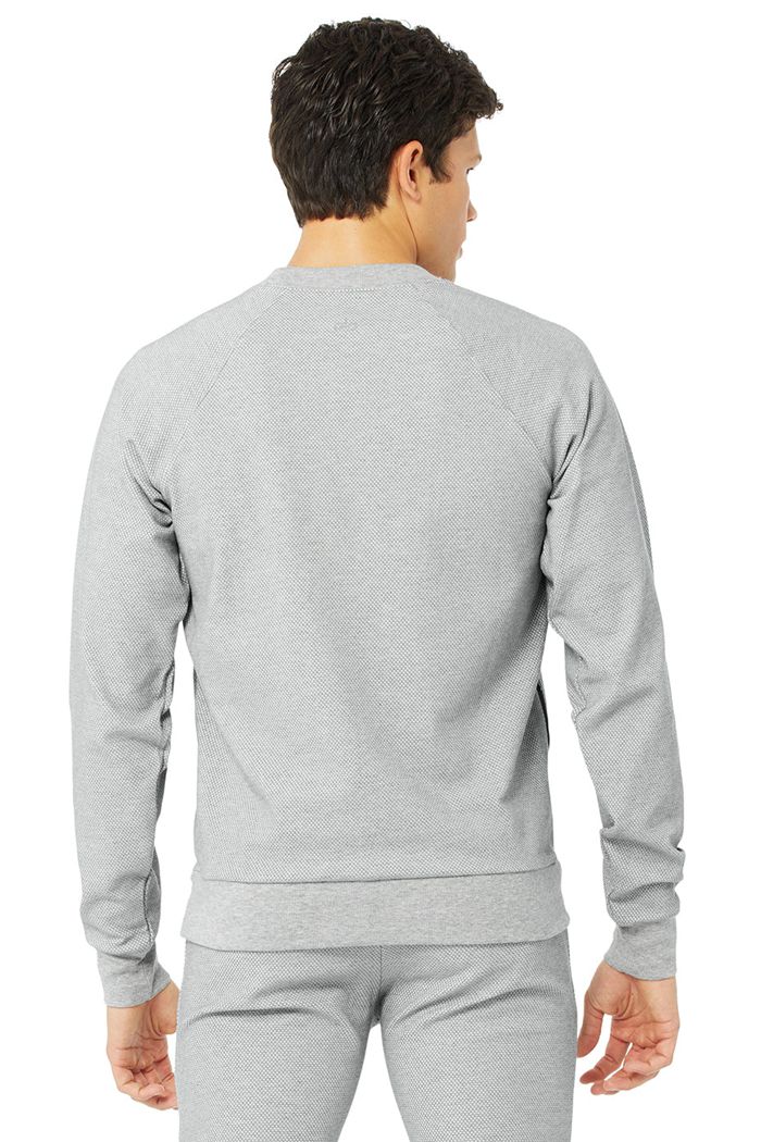 Alo Yoga Impel Sweatshirt Men's Long Sleeve Grey | 73YEKHNRA