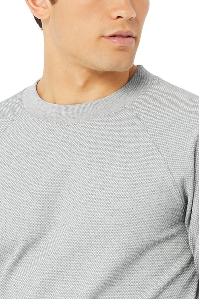 Alo Yoga Impel Sweatshirt Men's Long Sleeve Grey | 73YEKHNRA