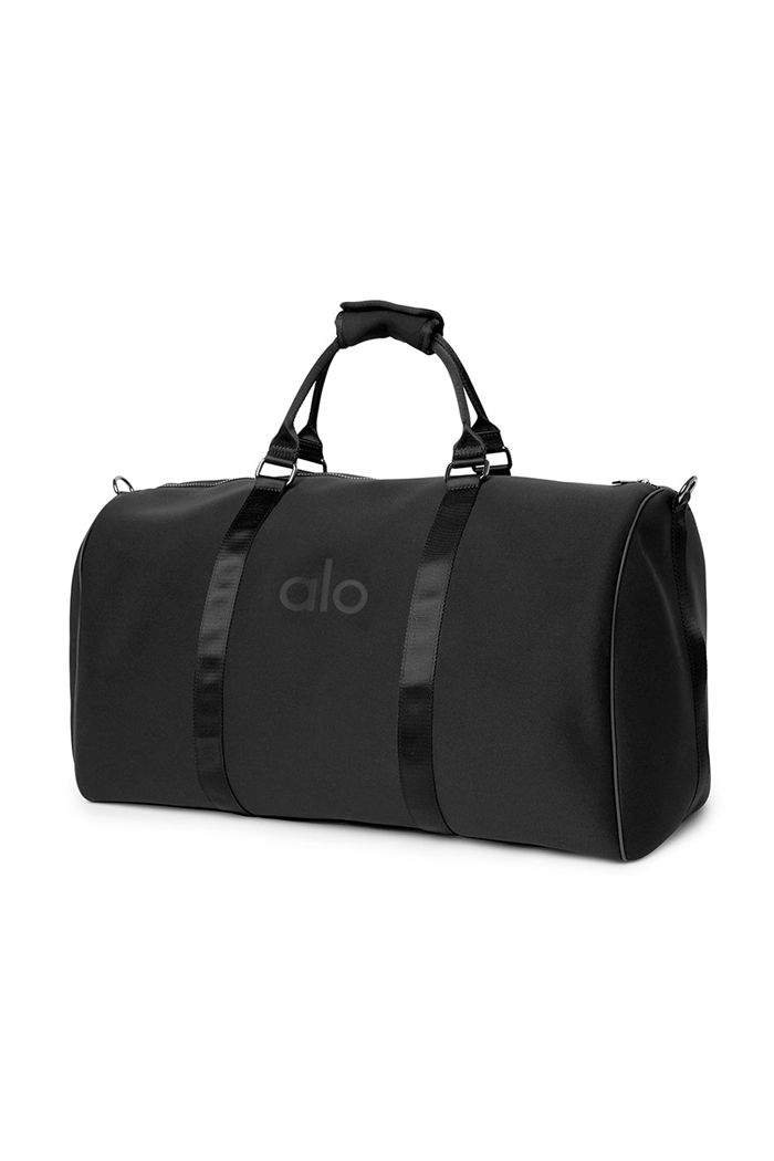 Alo Yoga Large Traverse Duffle Men\'s Bags Black | 17HUAYSBE