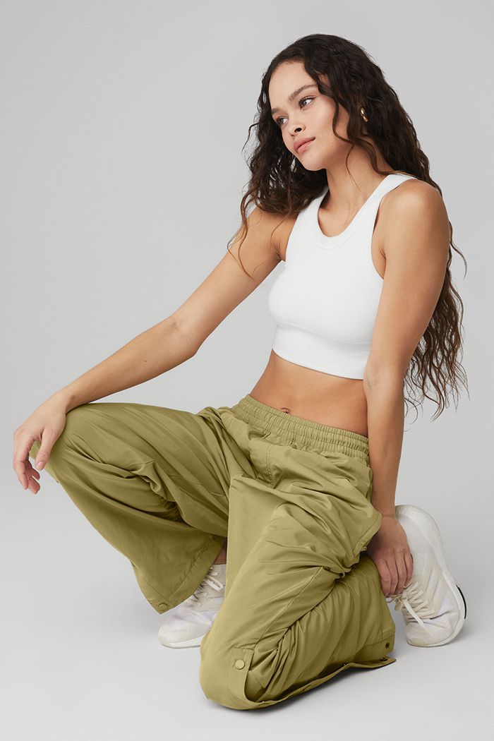 Alo Yoga Legend Snap Women's Pants Green | 92FAZLTVX