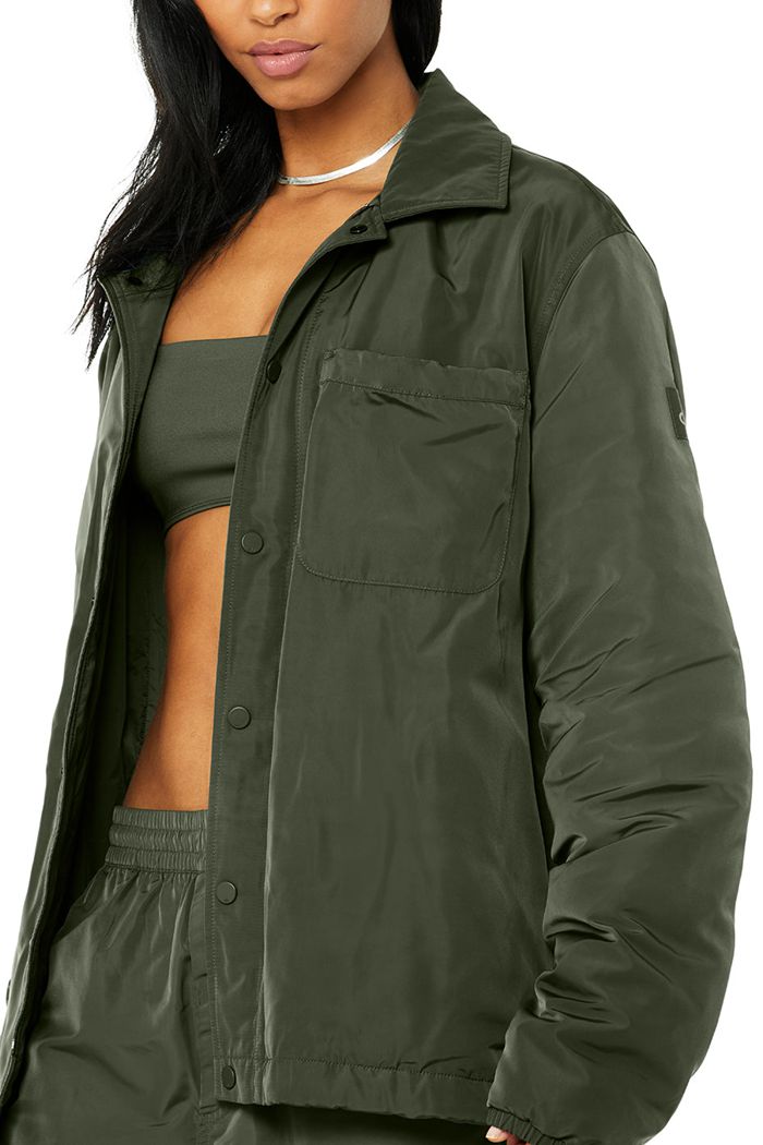 Alo Yoga Legend Women's Jackets Dark Green | 04XIYGBSD