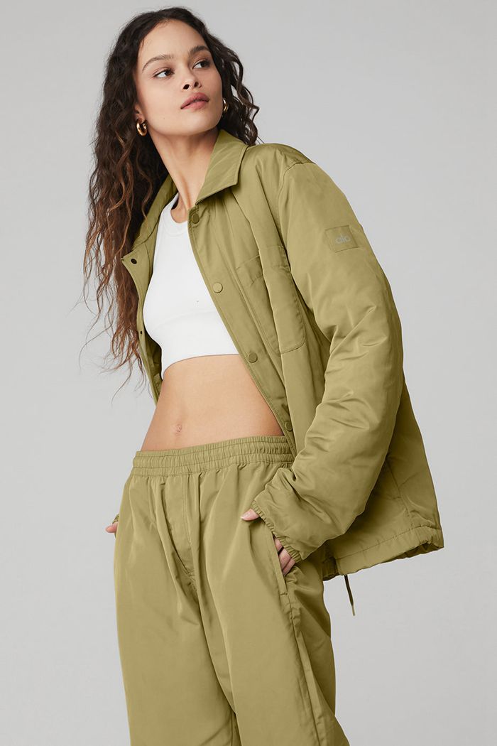 Alo Yoga Legend Women's Jackets Green | 21WZOJHXU