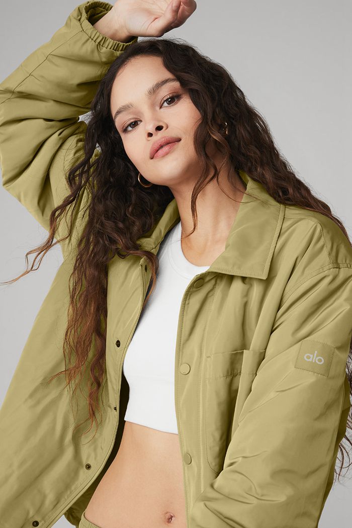 Alo Yoga Legend Women's Jackets Green | 21WZOJHXU