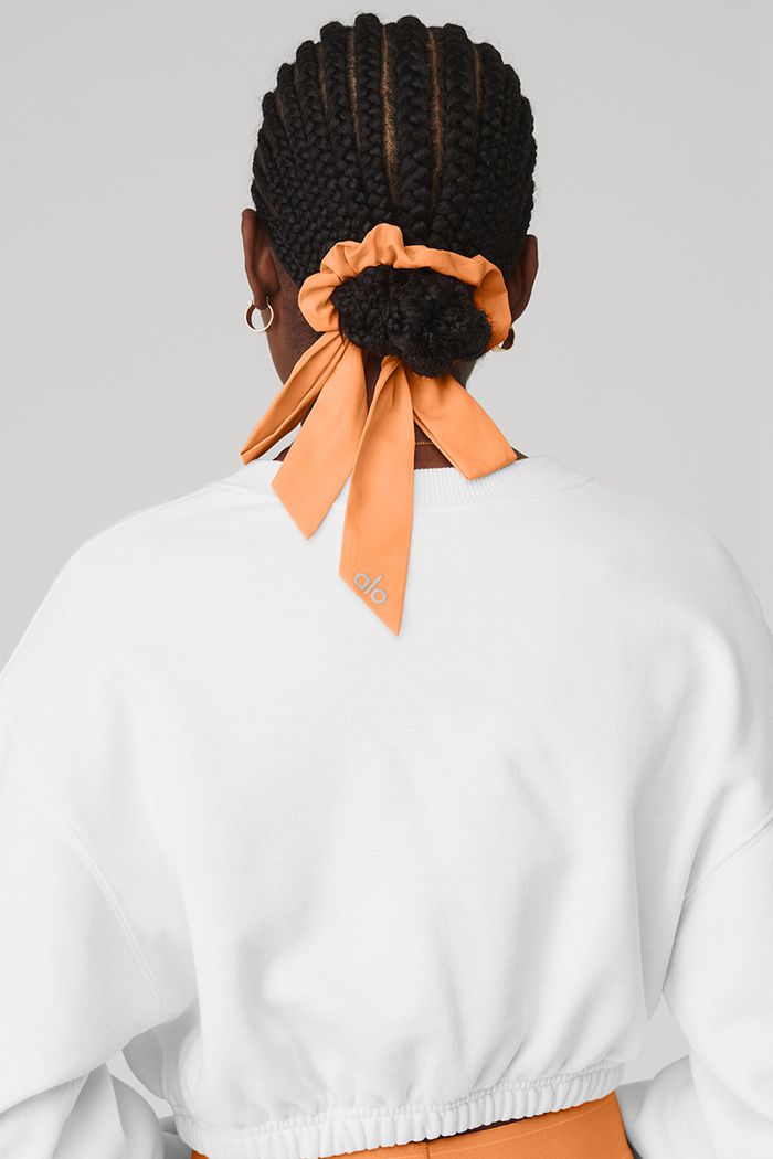 Alo Yoga Love Knots Tie Women's Scrunchie Orange | 78MKXQSBL