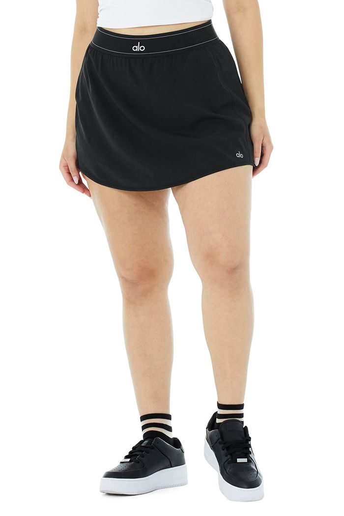 Alo Yoga Match Point Tennis Women's Skirts Black | 62WYMJGFR