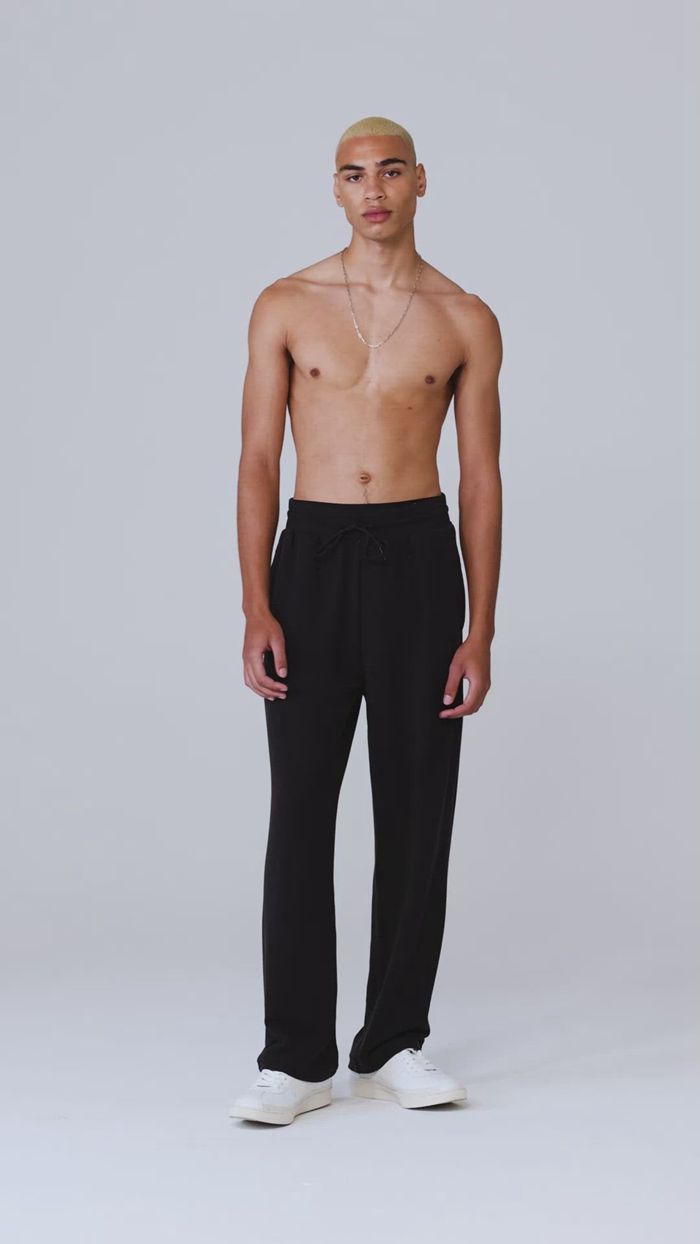 Alo Yoga Micro Waffle Fast Break Sweat Men's Pants Black | 84ADKYQNC