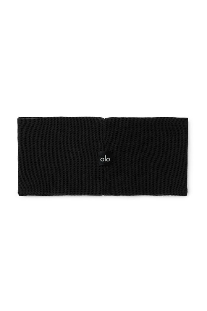 Alo Yoga Micro Waffle Women's Headband Black | 12OLIWZMG