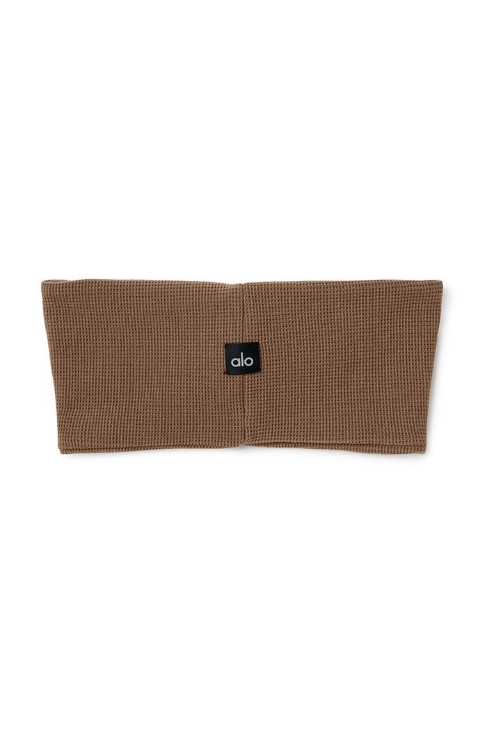 Alo Yoga Micro Waffle Women's Headband Brown | 16AJFSXER