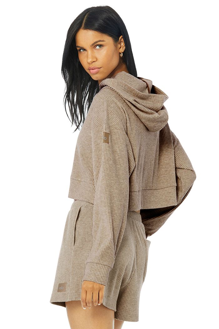 Alo Yoga Muse Women's Hoodie Brown | 26XZAKIFG