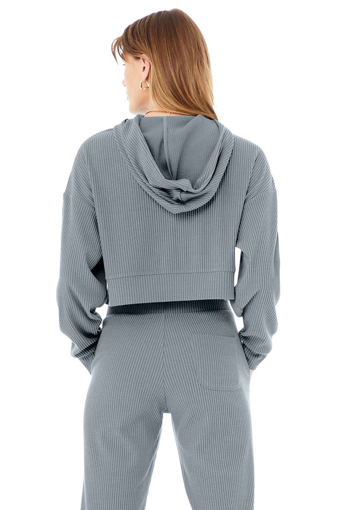 Alo Yoga Muse Women's Hoodie Grey | 40OCZGKYQ