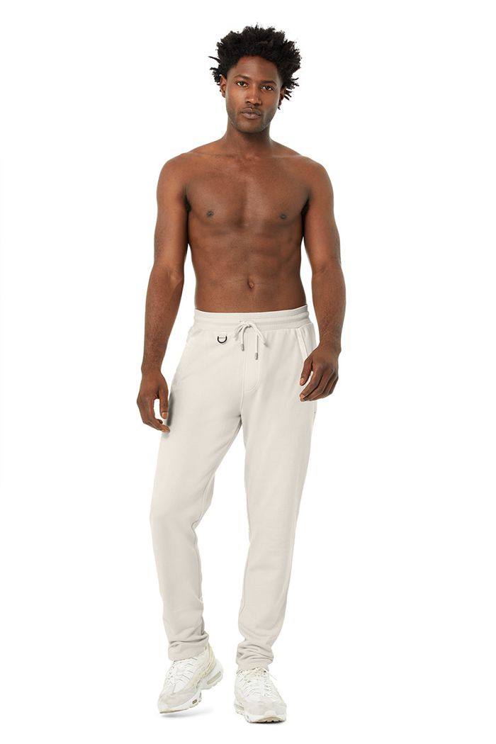 Alo Yoga Nomadic Sweat Men's Pants Beige | 94AWDQLBV