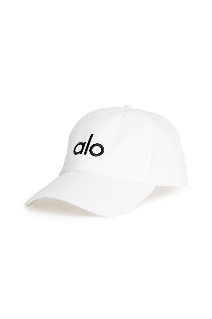 Alo Yoga Off-Duty Women\'s Cap White Black | 52RACLIVM