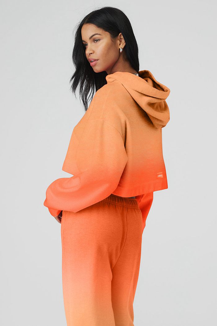 Alo Yoga Ombre Bae Women's Hoodie Orange | 39UEVMSOR