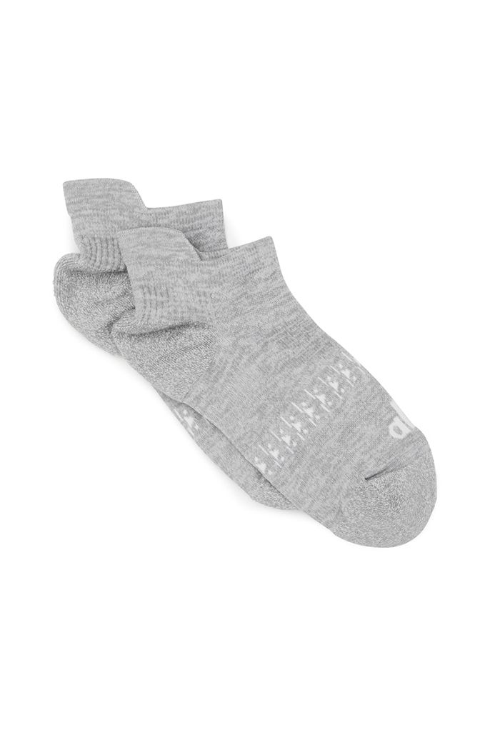 Alo Yoga Performance Tab Women\'s Socks Grey White | 87ZYVRQJB