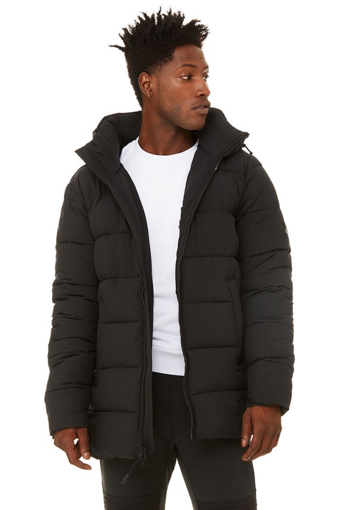 Alo Yoga Polar Puffer Men's Jackets Black | 19DCPOLHU