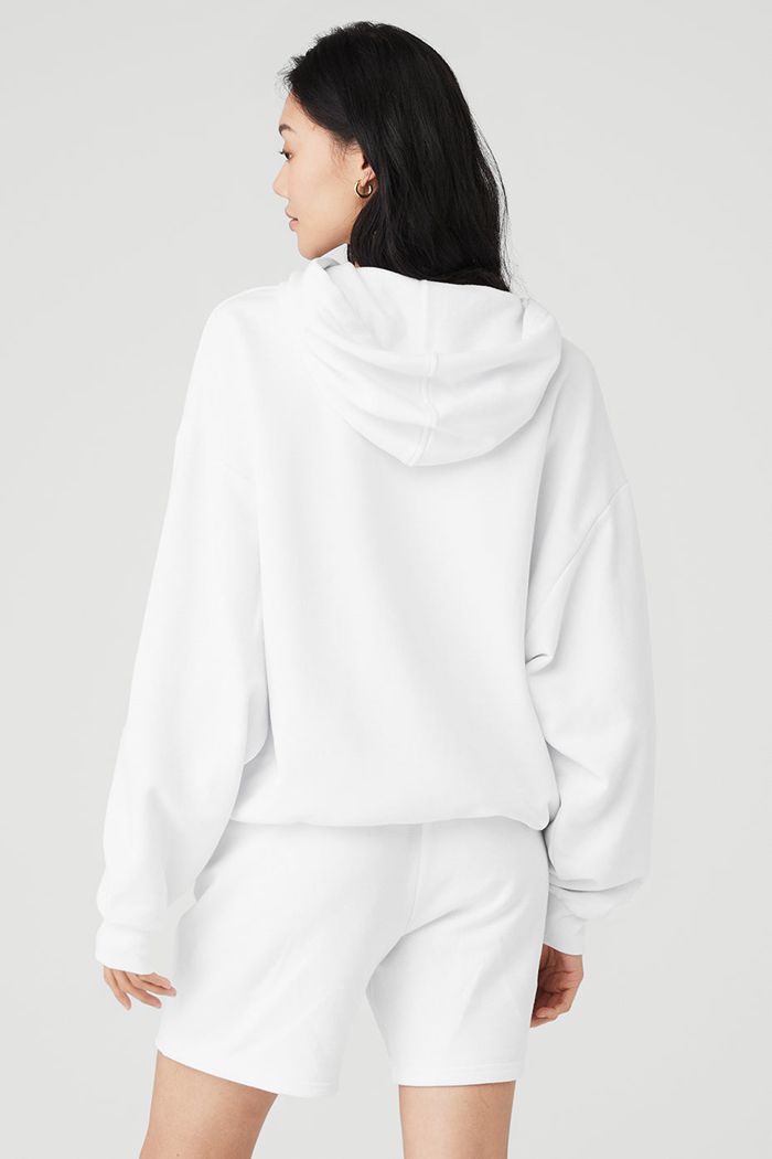 Alo Yoga Pride Accolade Women's Hoodie White | 70TZHSVLE