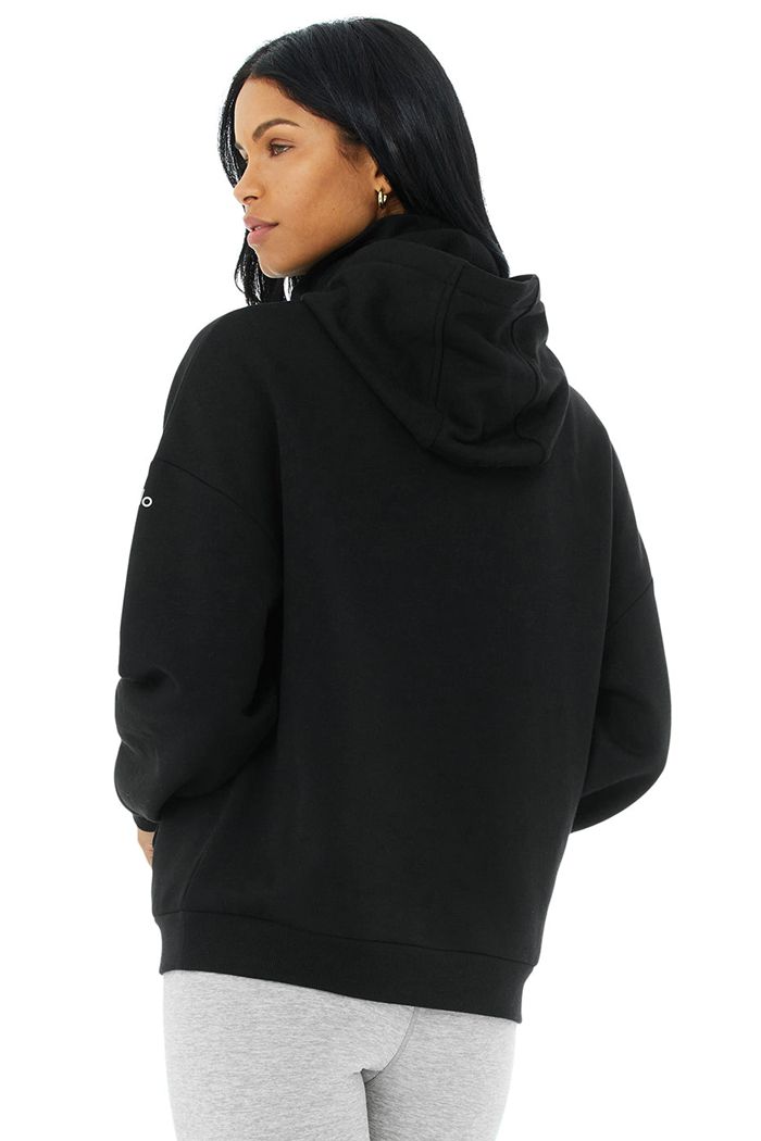 Alo Yoga Protection Women's Hoodie Black | 97SBAWOMQ