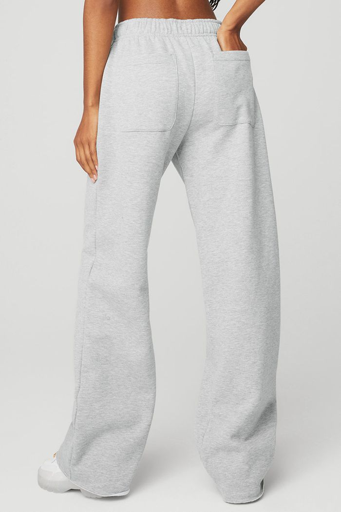 Alo Yoga Puddle Sweat Women's Pants Grey | 07WXMSDNU