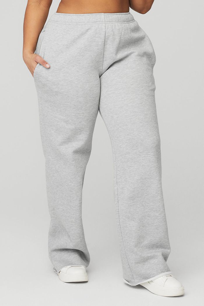 Alo Yoga Puddle Sweat Women's Pants Grey | 07WXMSDNU