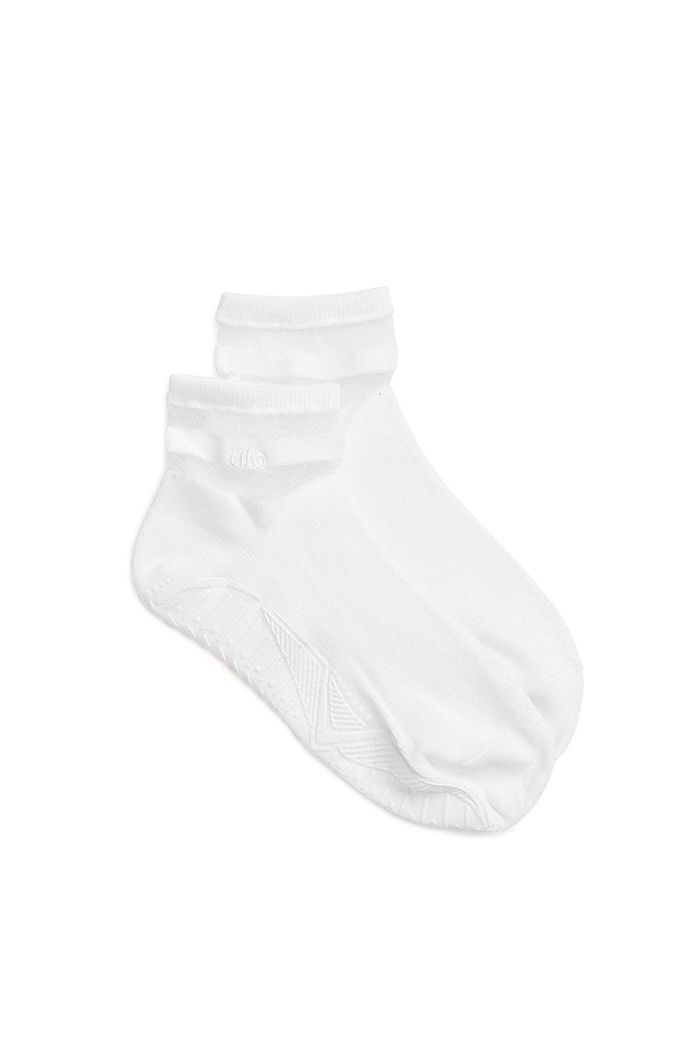 Alo Yoga Pulse Barre Women\'s Socks White | 02LSXCMJO