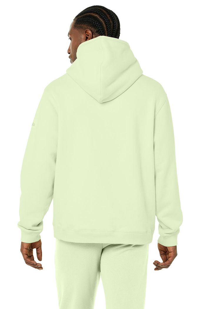 Alo Yoga Renown Men's Hoodie Green | 85ZRVGJQB