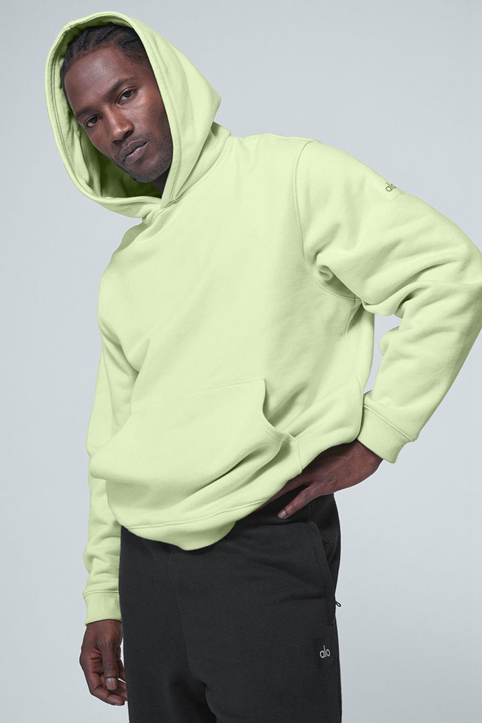 Alo Yoga Renown Men's Hoodie Green | 85ZRVGJQB