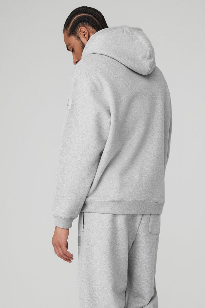 Alo Yoga Renown Men's Hoodie Grey | 64MHNXQFE