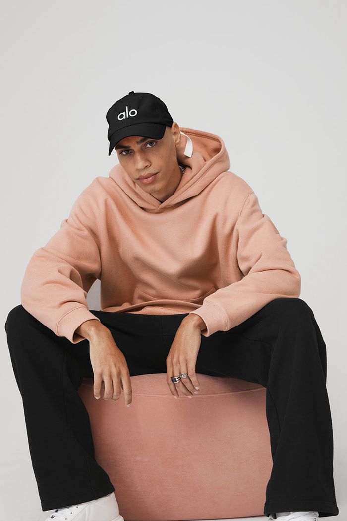 Alo Yoga Renown Men's Hoodie Pink | 86UYDXTOM